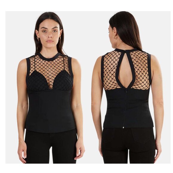 LA PERLA Crochet Corset Bustier Top sz 36A